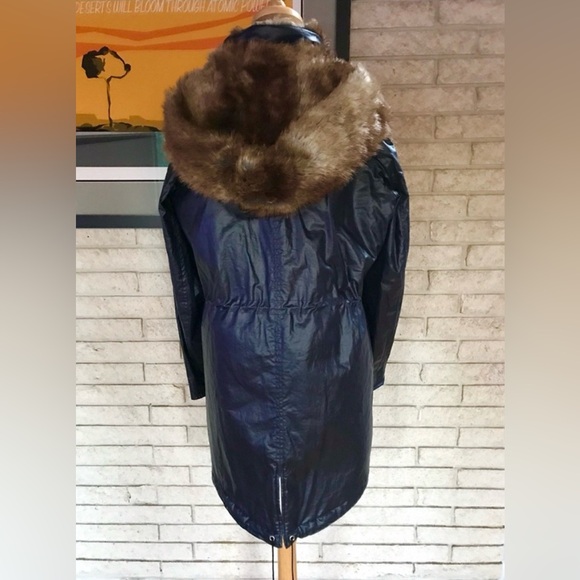 New Marc New York Lauren Coated Cotton Anorak Shiny L Winter Coat Snow Heavy - Picture 3 of 8